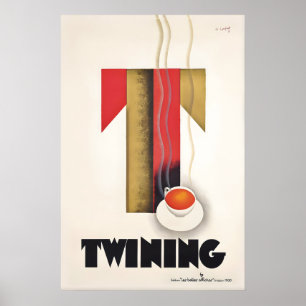 Twining Tea Vintage Poster Teetasse Küchen Druck
