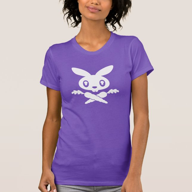 Twink Häschen-Schädel-Damen-T - Shirt (Vorderseite)