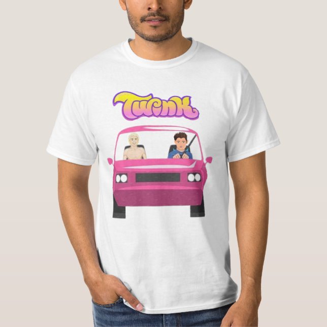 Twink Mobile LGBTQ Gay Pride T-Shirt (Vorderseite)