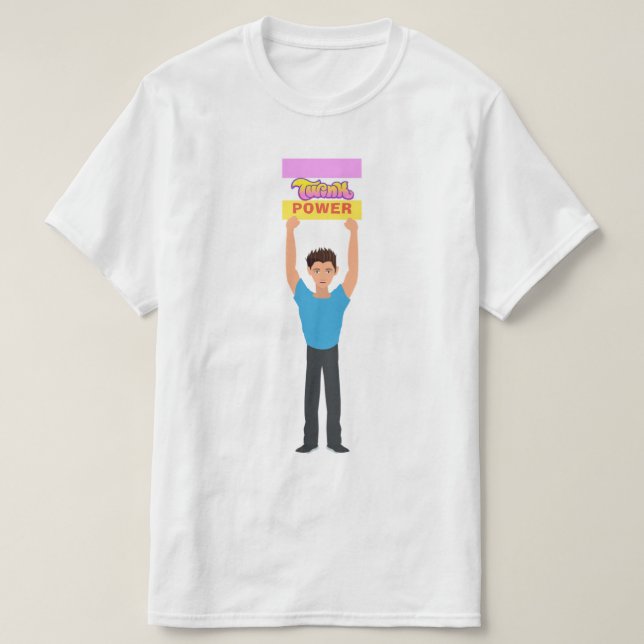 Twink Power LGBTQ+ Gay Pride T-Shirt (Design vorne)
