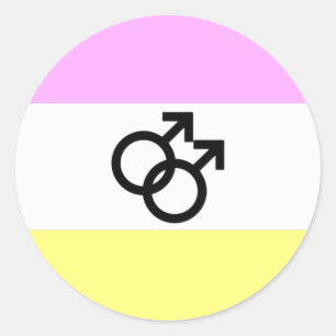 Twink Pride Flag Runder Aufkleber