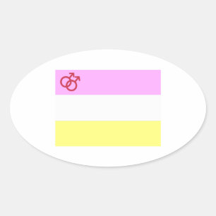 Twink Pride Ovaler Aufkleber