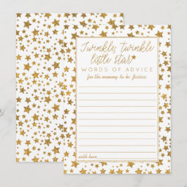 Twink, Twinkle Little Star Baby Duschbeilage Hinweiskarte
