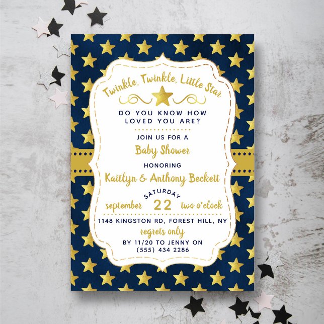 Twink, Twinkle Little Star Baby Dusche Einladung (Von Creator hochgeladen)
