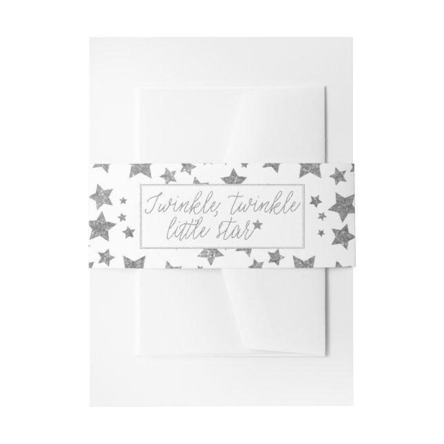 Twink, Twinkle Little Star Baby Dusche Einladungsbanderole (Vorderseite Beispiel)