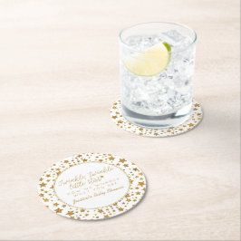 Twink, Twinkle Little Star Baby Dusche Runder Pappuntersetzer