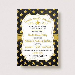 Twink, Twinkle Little Star Gender Reveal Party Einladung