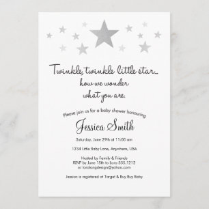 Twinke Twinkle Little Star Baby Shower Einladung