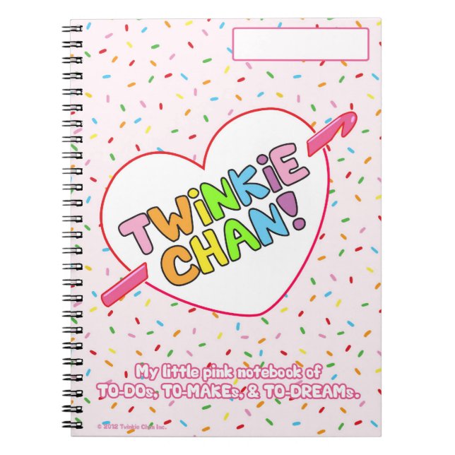 Twinkie Chan wenig rosa Notizbuch Notizblock (Vorderseite)