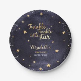 Twinkl-Stern geschlechtsneutrale Babydusche Pappteller