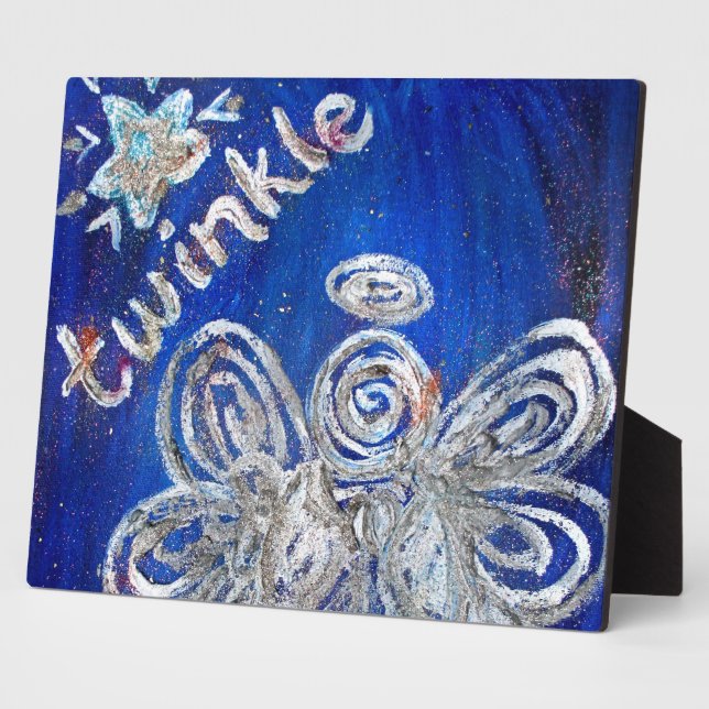 Twinkle Angel Kunstmalerei Geschenk Plaque Fotoplatte (Seite)