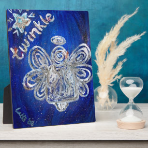 Twinkle Angel Kunstmalerei Geschenk Plaque Fotoplatte