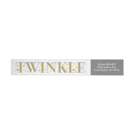 Twinkle Gold Star Babydusche Rücksendeadresse Etik
