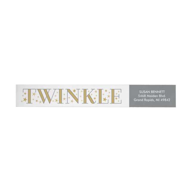 Twinkle Gold Star Babydusche Rücksendeadresse Etik (Person)