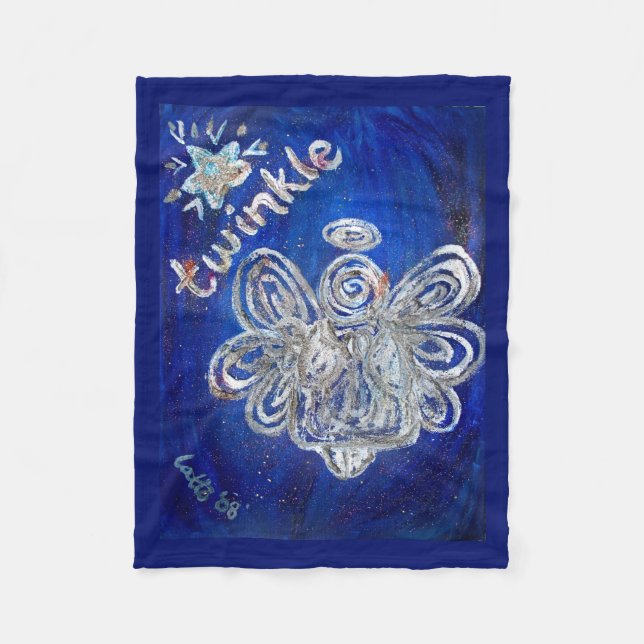 Twinkle Guardian Angel Custom Fleece Blanket (Vorderseite)