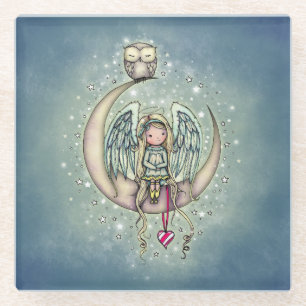 Twinkle Kleine Engel und Illustrierte Kunst Glasuntersetzer