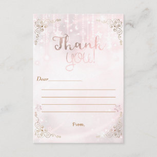 Twinkle kleine Star Rose Gold Dusche Vielen Dank Dankeskarte