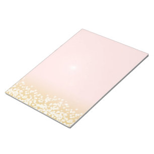 Twinkle Lights Blush and Gold Notizblock