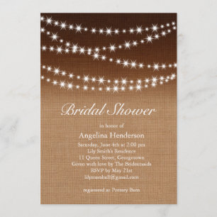 Twinkle Lights Dusche Einladung auf schattige Burl