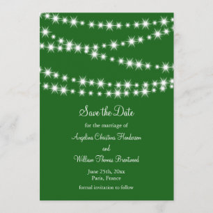 Twinkle Lights (grün) Save The Date