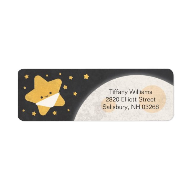 Twinkle Lil Star Baby Duschkabine Rücksendeadresse (Vorne)