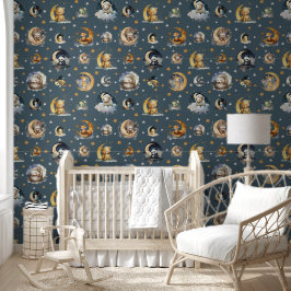 Twinkle Little Star Animal Pattern Boy Baby Tapete
