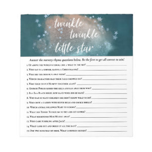 Twinkle Little Star Aquamarines Copper Blue Show Notizblock