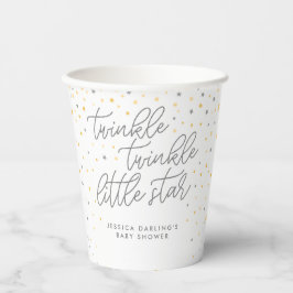 Twinkle Little Star Baby Dusche Einladung Grau Pappbecher