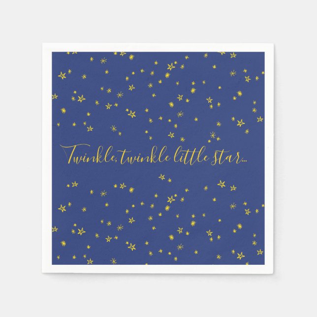 Twinkle Little Star Baby Dusche Papier Napkins Serviette (Vorderseite)