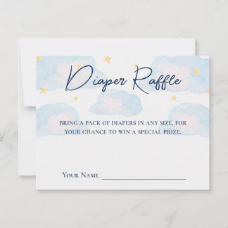 Twinkle Little Star Baby Dusche Windelwaschkarte Mitteilungskarte