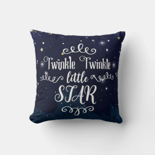 Twinkle Little Star Baby Shower Blau Gold Sternenf Kissen