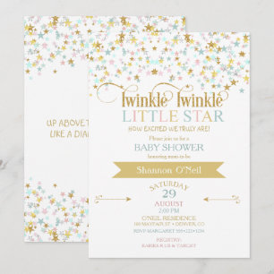Twinkle Little Star Baby Shower Gender Neutral Einladung