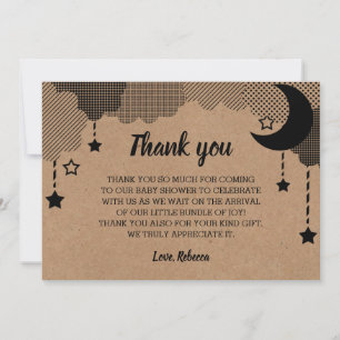 Twinkle Little Star Baby shower Kraft Merci
