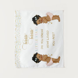 Twinkle Little Star Baby Twin Girls Ethnic Wandteppich