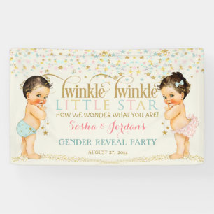 Twinkle Little Star Babygeschlecht Enthüllung Banner