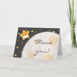 Twinkle Little Star Black and Yellow Vielen Dank Dankeskarte