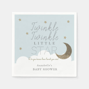 Twinkle Little Star Blue Baby Duschpapier Serviette
