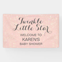Twinkle Little Star Blush Pink Baby Dusche
