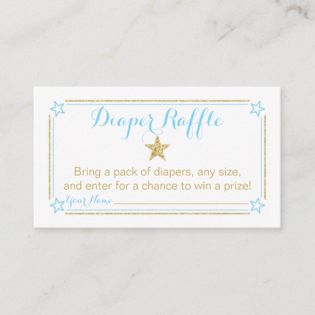 Twinkle Little Star Boy Babydusche Windelwanne Begleitkarte (Vorderseite)