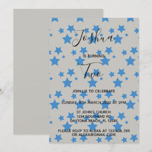 Twinkle Little Star Boy Einladung zum Geburtstag