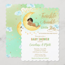 Twinkle Little Star Brown Babydusche neutral