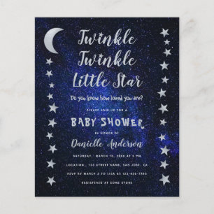 Twinkle Little Star Budget Kinderdusche Einladung