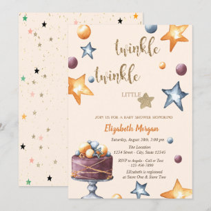 Twinkle Little Star Cake Stars Kinderdusche Einladung