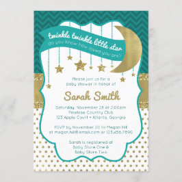 Twinkle Little Star Dusche Einladung, Imitats Glit Einladung