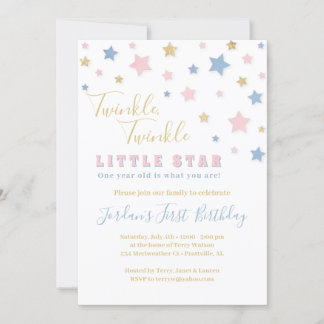 Twinkle Little Star Einladung zum Geburtstag
