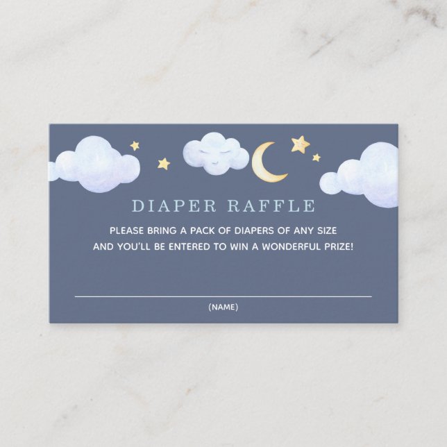 Twinkle Little Star Elephant Raffle Einsteckkarte Begleitkarte (Vorderseite)