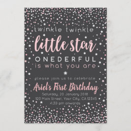 Twinkle Little Star Erster Geburtstag Einladung