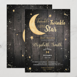 Twinkle little star gender neutral babyshower einladung