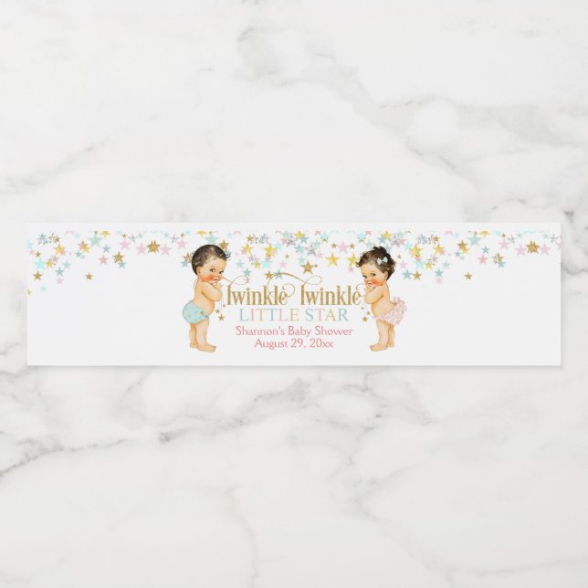 Twinkle Little Star Gender Reveal Baby (Einzelnes Label)