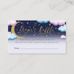 Twinkle Little Star Gender Reveal Diaper Raffle Begleitkarte